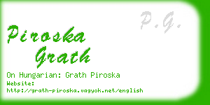 piroska grath business card